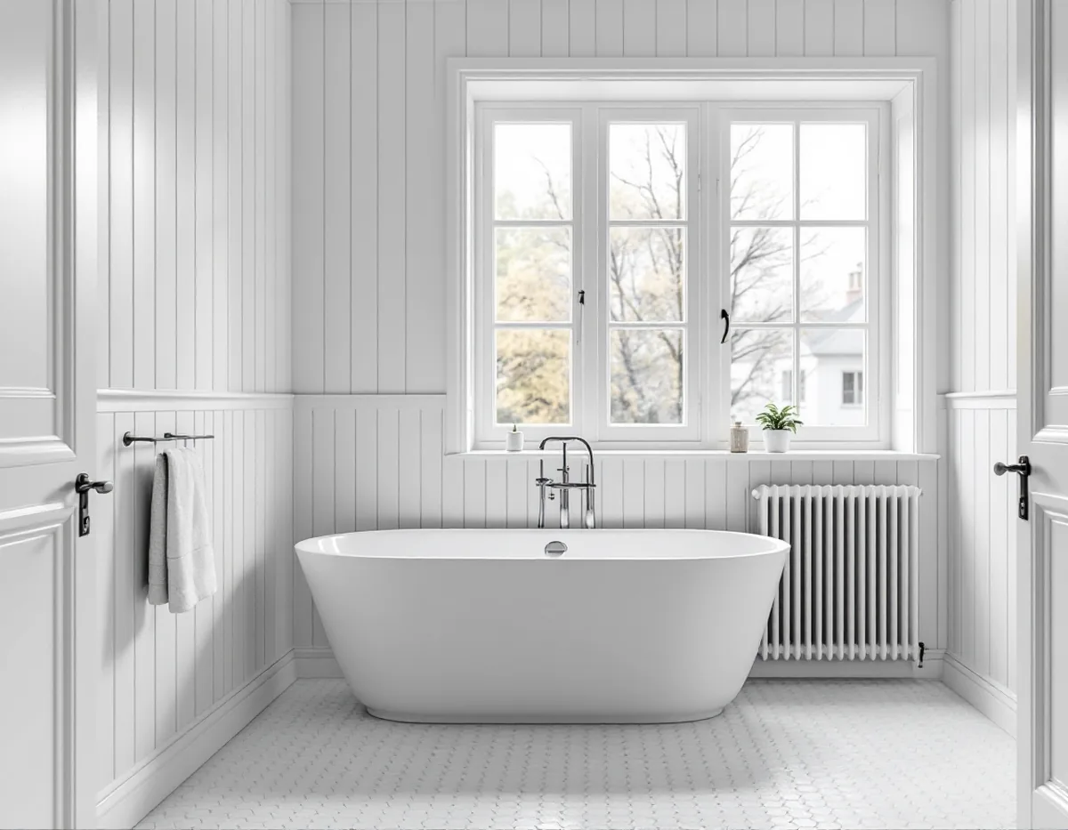 Nyrenoverat badrum i en äldre villa i Nacka